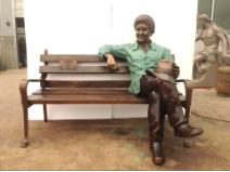 Bronze Custom Statue Jordan Sitting on Bench Bronze Custom Statue Jordan Sitting on Bench