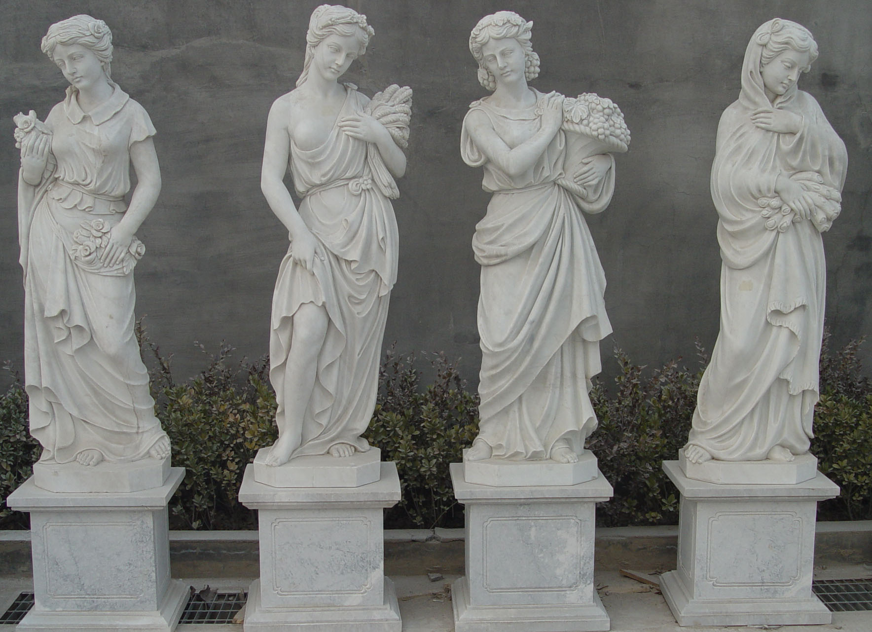FOUR SEASONS HAND CARVED MARBLE STATUES, St Angelo's Angels & more…
